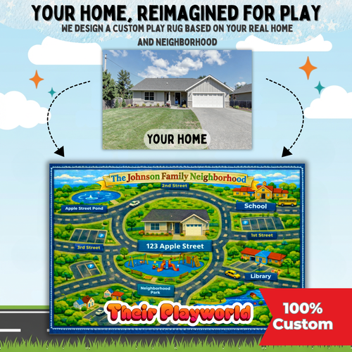 Custom Road Rug – Personalized Neighborhood Play Mat